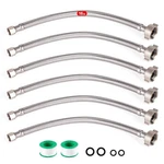 Keokle Toilet HOSE,16INCH 6PACK Water Supply Line,braided Stainless Steel. Fixed Price $54.11.