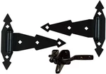 5 Pack National N243-899 Black Gate Kit With Hinges & Latch Durable Stylish. Fixed Price $193.99.