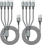 2 6FT 4-IN-1 Multi Charging Cable Usb Fast Charger Cord For Phone & Tablet. Fixed Price $13.85.