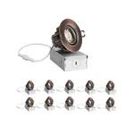 Zyc Gimbal Recessed - 10 Pack Bronze Round Light, L.... Fixed Price $196.25.