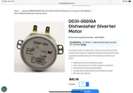 Samsung Dishwasher Synchronous Motor DD31-00010A 6RPM 120 Volt Watt 32108151. Fixed Price $25.00.