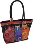 Shoulder Zipper Top, 19 By 15-INCH, Feline Friends. Fixed Price $74.99.