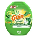 Procter & Gamble 02446 Flings Detergent Pods, Original, 112 80 Oz Tub. Fixed Price $45.82.