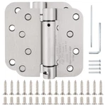 Automatic -closing Door Hinges Satin/brushed Nickel 4" X Inch,spring Heavy .... Fixed Price $34.39.