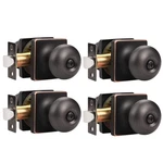 Gobekor 4 Pack Oil Rubbed Bronze Privacy Door Knobs Bedroom Interior Square. Fixed Price $71.94.
