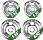 Silver Stove Drip Pans GE68C Chrome Burner BOWLS-4 Packs 2 X 6" And.... Fixed Price $26.05.