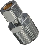 Plumb Pak PP74PCLF Chrome 1/2-MIP 3/8-OD Straight Pipe Tube Adapter Connector. Fixed Price $9.99.