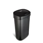 Motion Sensor Oval Trash Can 13.2 Gal Matte Black Stainless Steel. Fixed Price $69.99.