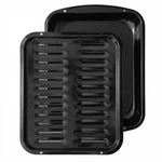Porcelain Broiler Pan For Oven With Rack 16.75 X 12.75 Fits Whirlpool 4396923. Fixed Price $29.93.