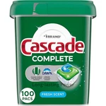 Cascade Complete Dishwasher Pods, Detergent, Table. Fixed Price $44.99.