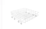 Frigidaire Lower Dishwasher Rack W/ Wheels 154866508 - Fits Hundreds Of Models. Fixed Price $50.39.