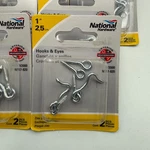 National Hardware N117-820 Zinc Plated Hooks & Eyes 1" (lot Of 10 Pks 2). Fixed Price $23.75.