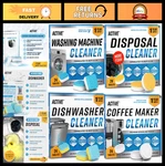 Dishwasher Disposal & Coffee Cleaner Tablets - 96 Tabs Includes Active. Fixed Price $134.99.