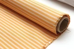 100%SILK Hard Orange Stripe Fabric Piece 35"LX27"W F402. Fixed Price $14.95.