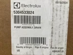 5304533024 Electrolux Pump Assembly, Drain Oem. Fixed Price $52.00.