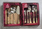New Rare Open Box Royal Albert Old Country Roses 9 Piece Flatware Hostess Set. Fixed Price $224.95.