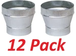 Hvac Duct Pipe Galvanized Taper Increaser, X 6-IN., 24-GUAGE GV1420 (12 Pack). Fixed Price $79.98.