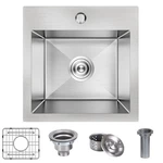 15 X 9 Inch Drop Bar Sink, Small Kitchen Single Bowl Topmount Ba.... Fixed Price $119.50.