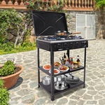 5-BURNER Natural Gas Stove For Outdoor Cooking With Storage Racks. Fixed Price $121.69.