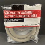 Everbilt Corrugated Washing Machine Discharge Hose 8' Fits , 1-1/8 1-1/4. Fixed Price $7.00.