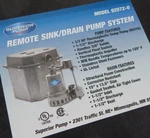 Superior Pump 92072-U 1/3 Hp Submersible Remote Sink Drain System. Fixed Price $134.99.
