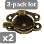 3-PACK National Hardware N148-809 Crescent Rigid Sash Lock 1.68" X 2.45" 0.62". Fixed Price $17.98.
