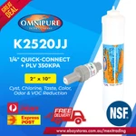 Omnipure K2520 Jj Inline Carbon Block Filter Micron 1/4" With Plv 350KPA. Fixed Price $47.04.