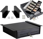 13" Black Cash Register Drawer With Metal Bracket And Key-lock For Pos. Fixed Price $116.99.