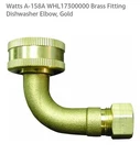Watts A-158A Brass Fitting Dishwasher Elbow 3/8" C X 3/4" Gh New S1. Fixed Price $13.00.