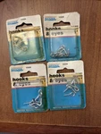 Lot Of 4 Pkg National Hardware N117-820 Zinc Plated Hooks & Eyes 1". Fixed Price $15.00.