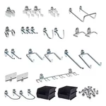 Triton Products 76983 Pc Steel Pegboard Hook & Bin Assortment For 1/8 And. Fixed Price $67.99.
