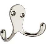 (5-2PK)-NATIONAL Hardware Nickel Double Wardrobe Coat & Hat Hook N199-232. Fixed Price $40.89.