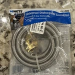 New Watts 11000 Universal Dishwasher Connector 96" Braided Stainless Steel Hose. Fixed Price $7.00.