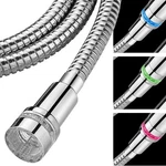 Hotelspa 3-COLOR Led 6 Ft Stainless Steel Flexible Shower Hose Built-in Sensor. Fixed Price $21.99.