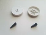 Whirlpool Dishwasher DU915PWKB0 Two (2) Wheel Legs WP302819. Fixed Price $5.89.