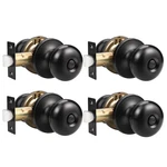 Gobekor 4 Pack Privacy Door Knobs Matte Black Bedroom With Lock Pri.... Fixed Price $47.66.