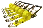 Ratchet Tie Down Straps 2"X15' 6 Pack 5000LB J Hooks. Fixed Price $68.99.