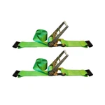 3" X 30' Ratchet W/flat Hook Heavy Duty Cargo Tie Down Straps Wll 5400 Lbs. Fixed Price $369.99.