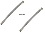 3/4 M.i.p. X F.i.p 18 In.l Braided Stainless Steel Water-pack Of 2. Fixed Price $20.00.