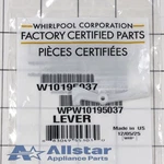 Whirlpool Dishwasher Overfill Actuator Arm WPW10195037. Fixed Price $21.99.