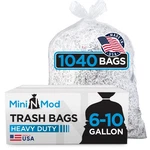 Clear 6-10 Gallon Trash Bags Bulk 1040 Count 8 Garbage. Fixed Price $61.78.