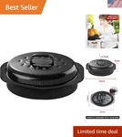18 Inch Speckled Black Roasting Pan With Lid Dishwasher Safe American Made. Fixed Price $70.99.