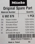 6992879 Never Used, Opened Box, Miele Dishwasher Water Intake Assembly Oem Part. Fixed Price $200.00.