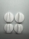 Set Of White Plastic Gas Range Oven Burner Control Knobs 164D3779 Kip 6T151. Fixed Price $17.00.