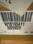 Genuine Oem Whirlpool W10195411 Dishwasher Detergent Dispenser. Fixed Price $89.99.