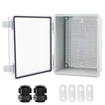 Otdorpatio Junction Box, Hinged Clear Cover IP67 8.7"X6.7"X4.3", Transparent. Fixed Price $31.70.