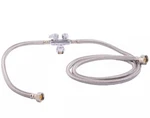 Sharkbite 1/2" X 3/4" Dual Shut-off Valve 30" Faucet & 60" Dishwasher Connector. Fixed Price $11.96.