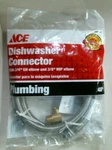 Ace 4061123, 48" Dishwasher Connector, 3/4" Gh Elbow, 3/8" Mip Free Ship. Fixed Price $11.50.