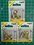 3-PACK 4/PC National Hardware N119-289 Brass Large Screw Eye Closed Hook 1-3/8". Fixed Price $13.49.