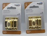 Pks- Cupboard Turn 1-1/4"X1-3/4" National Hardware #N149-625 Brass Finish New. Fixed Price $12.10.